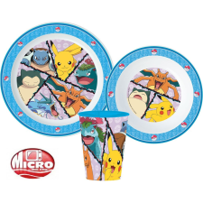 Pokémon étkészlet, micro műanyag szett babaétkészlet