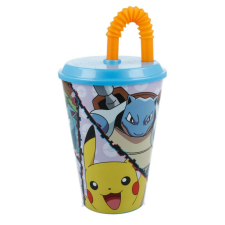  Pokémon műanyag szívószálas pohár - 430 ml üdítős pohár
