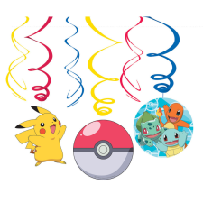 Pokemon Pokémon Initial szalag dekoráció 6 db-os szett party kellék