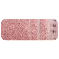  Pola csíkos törölköző Pasztell rózsaszín 50x90 cm lakástextília