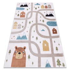 Polar Szőnyeg FUN Polar gyerekeknek, utcák, erdő, krém 160x220 cm lakástextília
