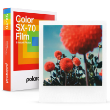 Polaroid színes SX-70 film, fotópapír fehér kerettel (8 lap) fotópapír