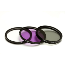 Polaroid szûrõszett (UV, CPL, FLD) + 4 db-os szûrõtok 37 mm objektív szűrő