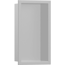 Polc Hansgrohe XtraStoris Original rámmal betonszürke 56057380 fürdőszoba kiegészítő