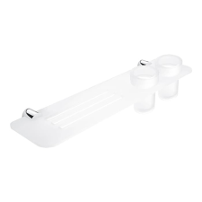 Polc Nimco Bormo pohárral együtt króm BRX35058DW26 fürdőszoba bútor