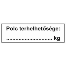  Polc terhelhetősége - öntapadó, 150*100mm információs tábla, állvány