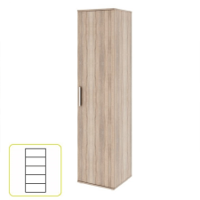  Polcos szekrény, DTD laminált, sonoma tölgyfa, DUNAJ 3 bútor