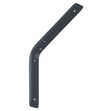 Polctartó konzol fém íves 150x200mm fekete 5132 bútor