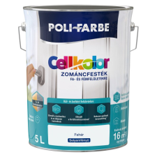 Poli-Farbe Cellkolor Selyemfényű zománcfesték fehér 2,5l zománcfesték