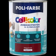 Poli-Farbe CELLKOLOR ZOMÁNCFESTÉK FÉNYES 0,8L MEGGYBORDÓ zománcfesték