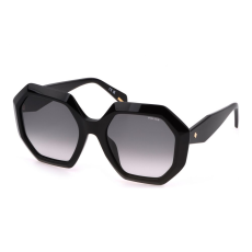 Police Női napszemüveg Police SPLM10 0700, fekete, hatszögletű, 54 mm