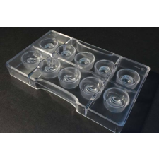  Polikarbonát bonbon forma  lapos mintás félgömb konyhai eszköz