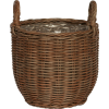  Polirattan fogantyús kosár 27,5 cm x 31,5 cm barna
