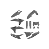Polisport KTM EXC 300 2026 műanyag készlet Nardo szürke POLISPORT  Vázak, idomok, kiegészítők Idomok, burkolat elemek