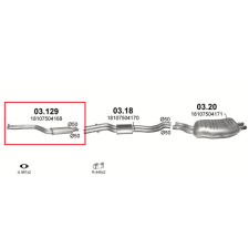 POLMO Polmo 03.129 kipufogó első cső kipufogó alkatrész
