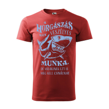 Póló A horgászás egy veszélyes munka mintával - Terrakotta XXXL méretben ajándéktárgy