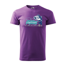  Póló A legjobb horgász! mintával - Lila L méretben ajándéktárgy