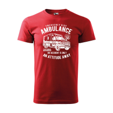 Póló Ambulance mintával - Piros XL méretben ajándéktárgy
