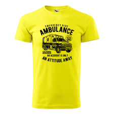 Póló Ambulance mintával - Sárga XL méretben ajándéktárgy