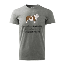Póló Angol bulldog mintával - Szürke XXL méretben ajándéktárgy