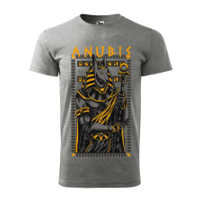  Póló Anubis  mintával Szürke 4XL egyedi ajándék