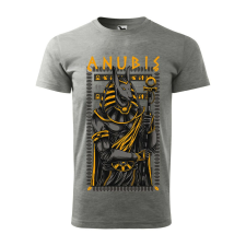 Póló Anubis mintával - Szürke XXXL méretben v2 férfi póló