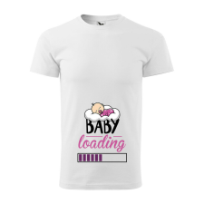 Póló Baby loading lány mintával - Fehér L méretben ajándéktárgy