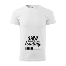 Póló Baby loading mintával - Fehér XL méretben v1 ajándéktárgy