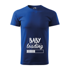 Póló Baby loading  mintával Kék L egyedi ajándék