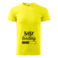  Póló Baby loading  mintával Sárga XL egyedi ajándék