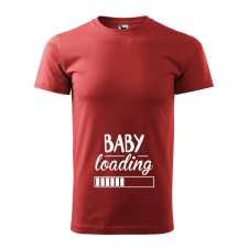 Póló Baby loading mintával - Terrakotta XXL méretben v1 ajándéktárgy