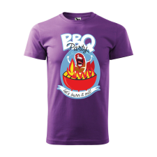 Póló BBQ party mintával - Lila XXXL méretben ajándéktárgy