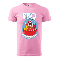 Póló BBQ party mintával - Rózsaszín XXXL méretben ajándéktárgy