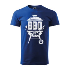 Póló BBQ time mintával - Kék L méretben v1 ajándéktárgy