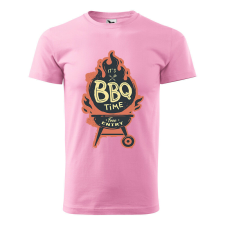 Póló BBQ time mintával - Rózsaszín XXXL méretben v2 ajándéktárgy