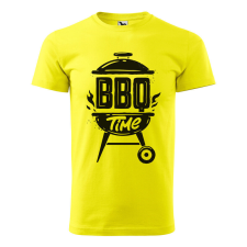 Póló BBQ time mintával - Sárga S méretben v1 ajándéktárgy