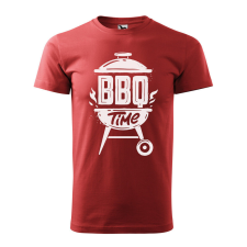  Póló BBQ time mintával - Terrakotta S méretben v1 ajándéktárgy