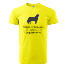 Póló Berni pásztor  mintával Sárga XL egyedi ajándék