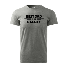  Póló Best dad in the galaxy mintával - Szürke XXXL méretben ajándéktárgy