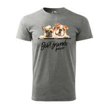 Póló Best friend mintával - Szürke XXXL méretben ajándéktárgy
