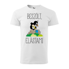 Póló Beszólt, elástam! mintával - Fehér L méretben ajándéktárgy
