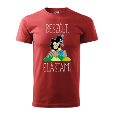  Póló Beszólt, elástam! mintával - Terrakotta S méretben ajándéktárgy