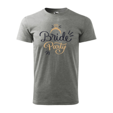 Póló Bride party mintával - Szürke XL méretben ajándéktárgy