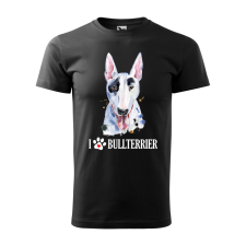  Póló Bullterrier  mintával Fekete 2XL egyedi ajándék