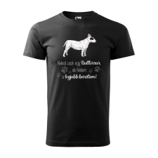 Póló Bullterrier mintával - Fekete XL méretben v1 ajándéktárgy