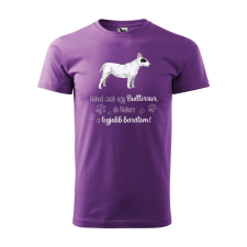Póló Bullterrier mintával - Lila S méretben v1 ajándéktárgy
