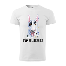  Póló Bullterrier  mintával Magenta 4XL egyedi ajándék