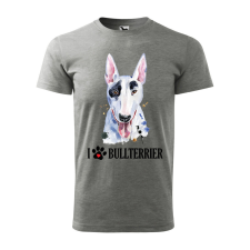 Póló Bullterrier mintával - Szürke XXL méretben v2 ajándéktárgy
