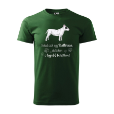 Póló Bullterrier mintával - Zöld L méretben v1 ajándéktárgy