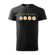 Póló Capybara mintával - Fekete XL méretben ajándéktárgy